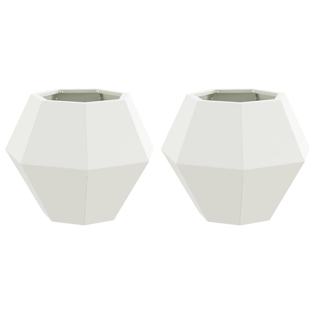 Jardinera 2 Pcs 50 X 50 X 40 Cm Acero_0
