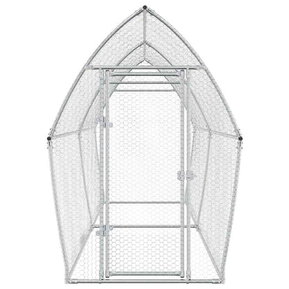 Vidaxl Jaula Para Gallinas Acero Galvanizado Plateado 400x105x182 Cm_3