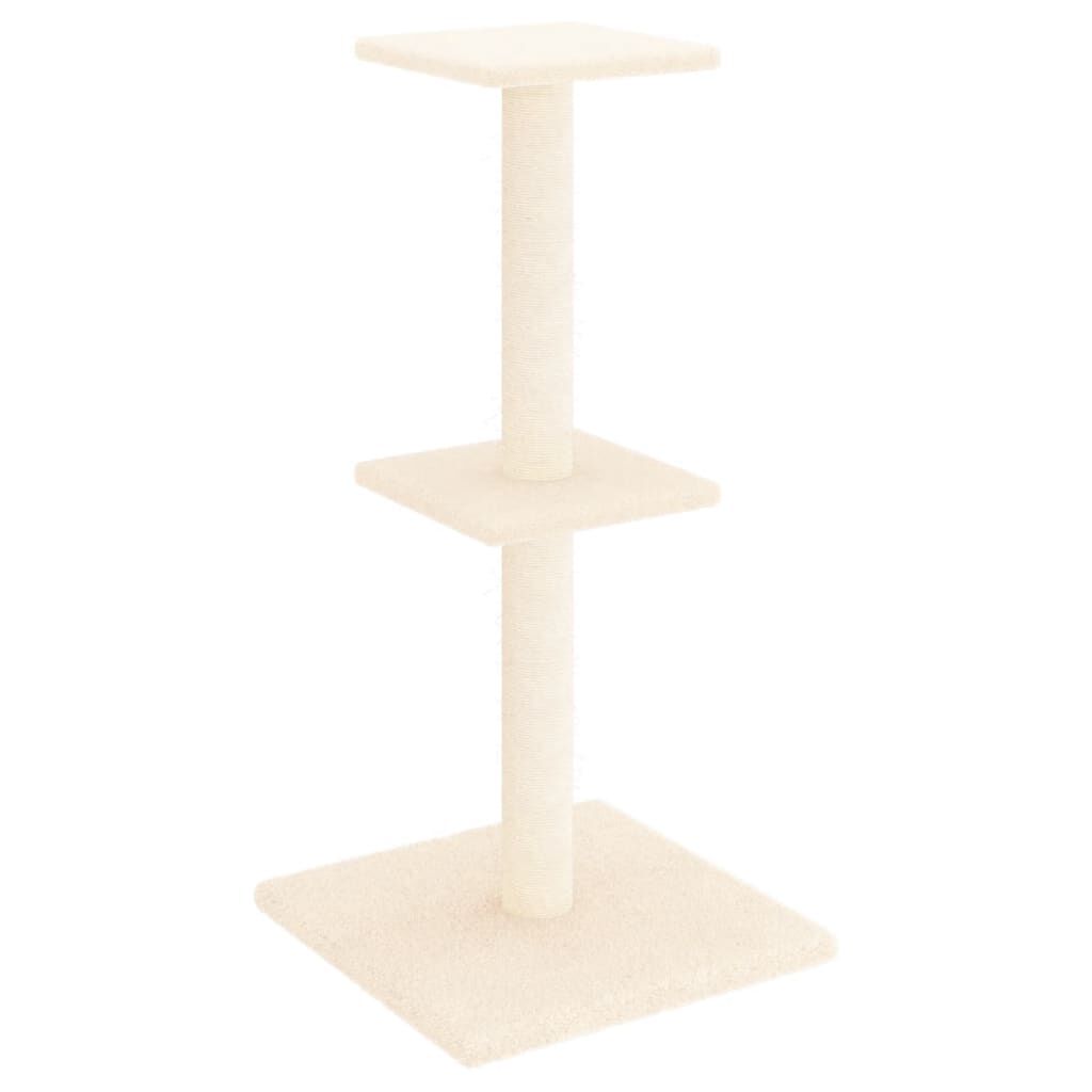 Vidaxl Rascador Para Gatos Con Postes De Sisal Color Crema 73 Cm_0