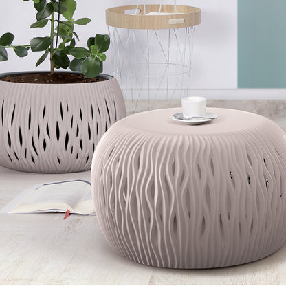 Prosperplast Bowl Sandy De Plástico Con Depósito En Color Blanco, 13,6 (alto) X 18 (ancho) X 18 (profundo) Cms_3
