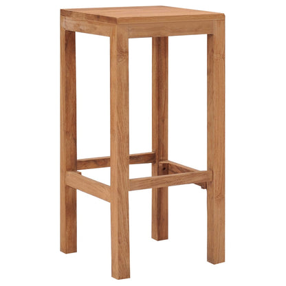 Taburetes De Barra De Cocina 4 Unidades Madera Maciza De Teca_0
