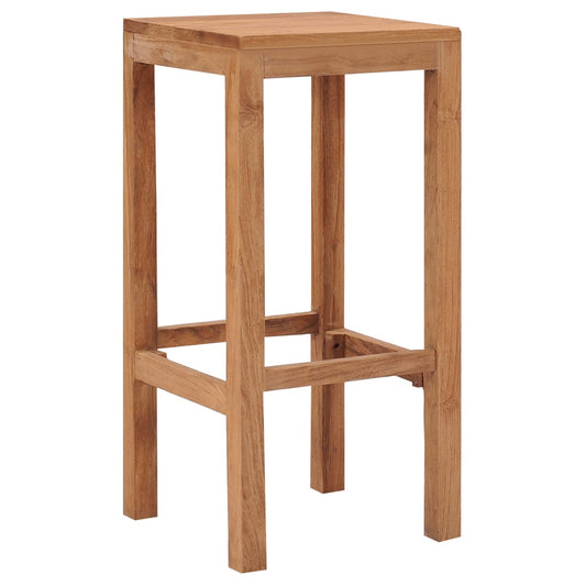 Taburetes De Barra De Cocina 4 Unidades Madera Maciza De Teca_0