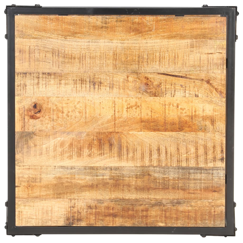 Mesa De Centro De Madera Maciza De Mango 60x60x35 Cm_1