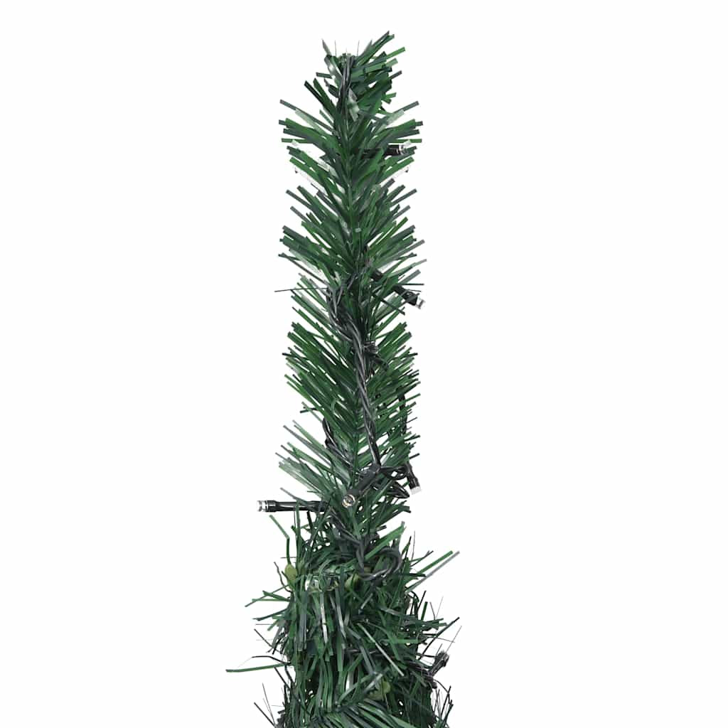 Vidaxl Árbol De Navidad Emergente Preiluminado Con Luces Verde 210 Cm_4