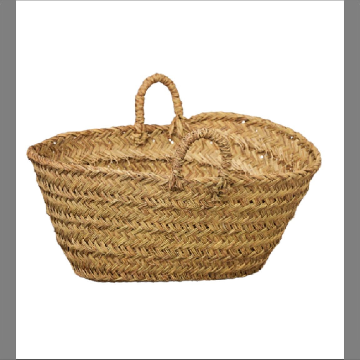 Cesta De Mimbre Leñera 60 X 40 X 35 Cm_0