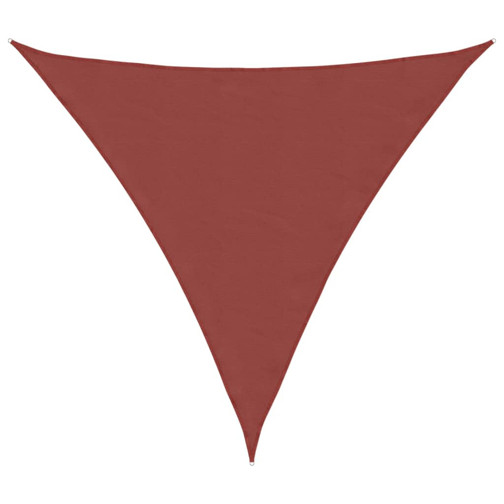 Vidaxl Toldo De Vela Triangular Tela Oxford Terracota 5x5x5 M_0