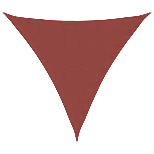 Vidaxl Toldo De Vela Triangular Tela Oxford Terracota 5x5x5 M_0