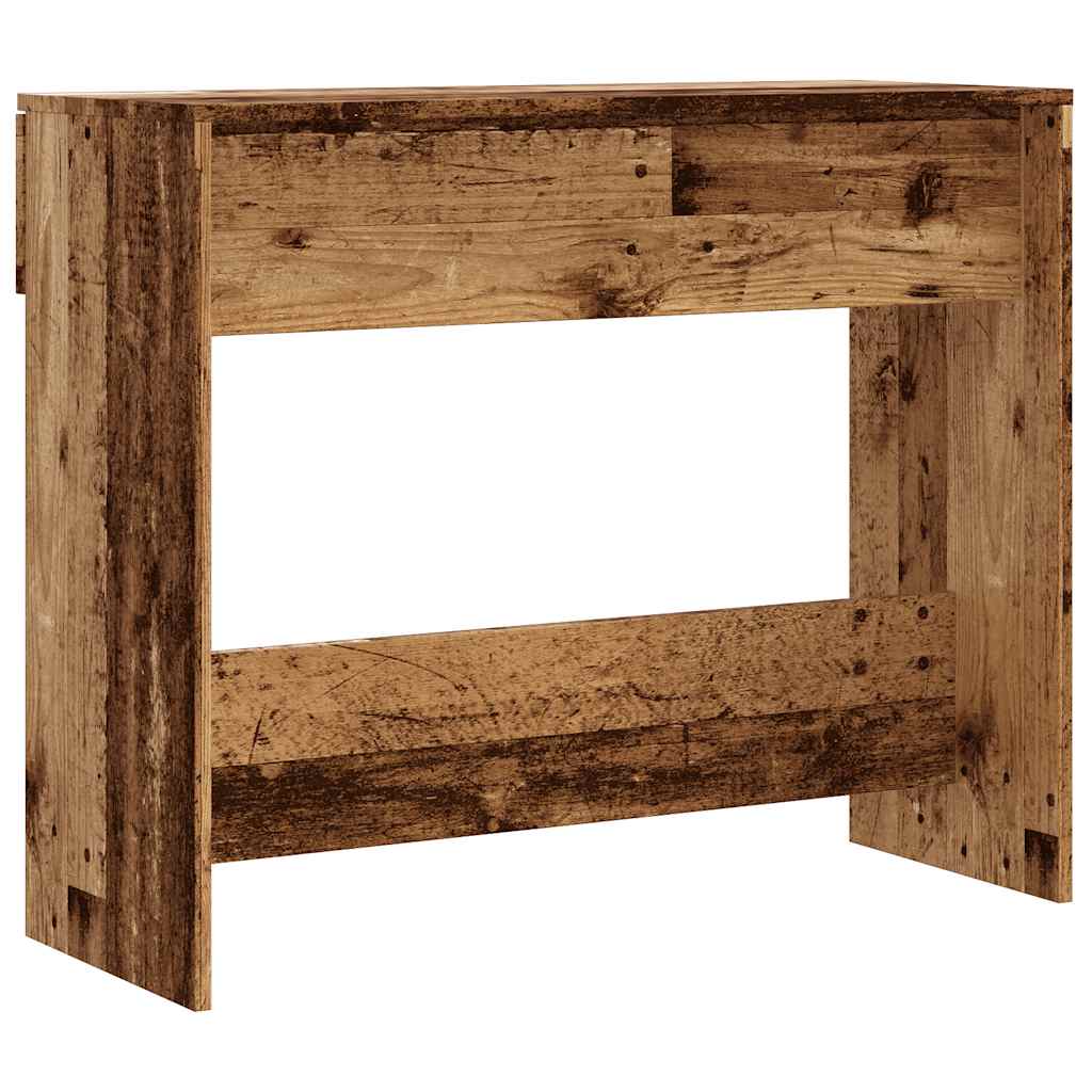 Mesa Consola Madera Contrachapada Envejecida 90x36x75 Cm_4