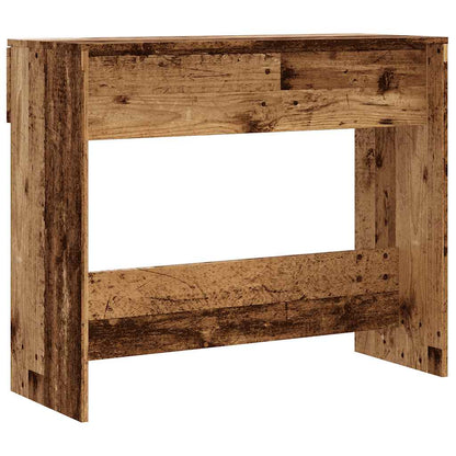 Mesa Consola Madera Contrachapada Envejecida 90x36x75 Cm_4