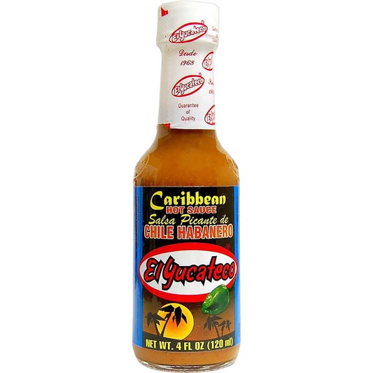 Salsa picante de chile habanero " Caribbean" Yucateco 120 ml.