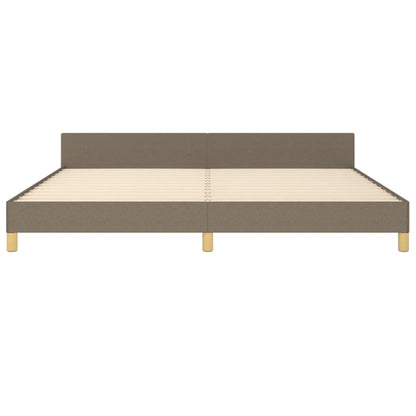 Estructura De Cama Con Cabecero De Tela Gris Taupe 200x200 Cm / Vetonek_5