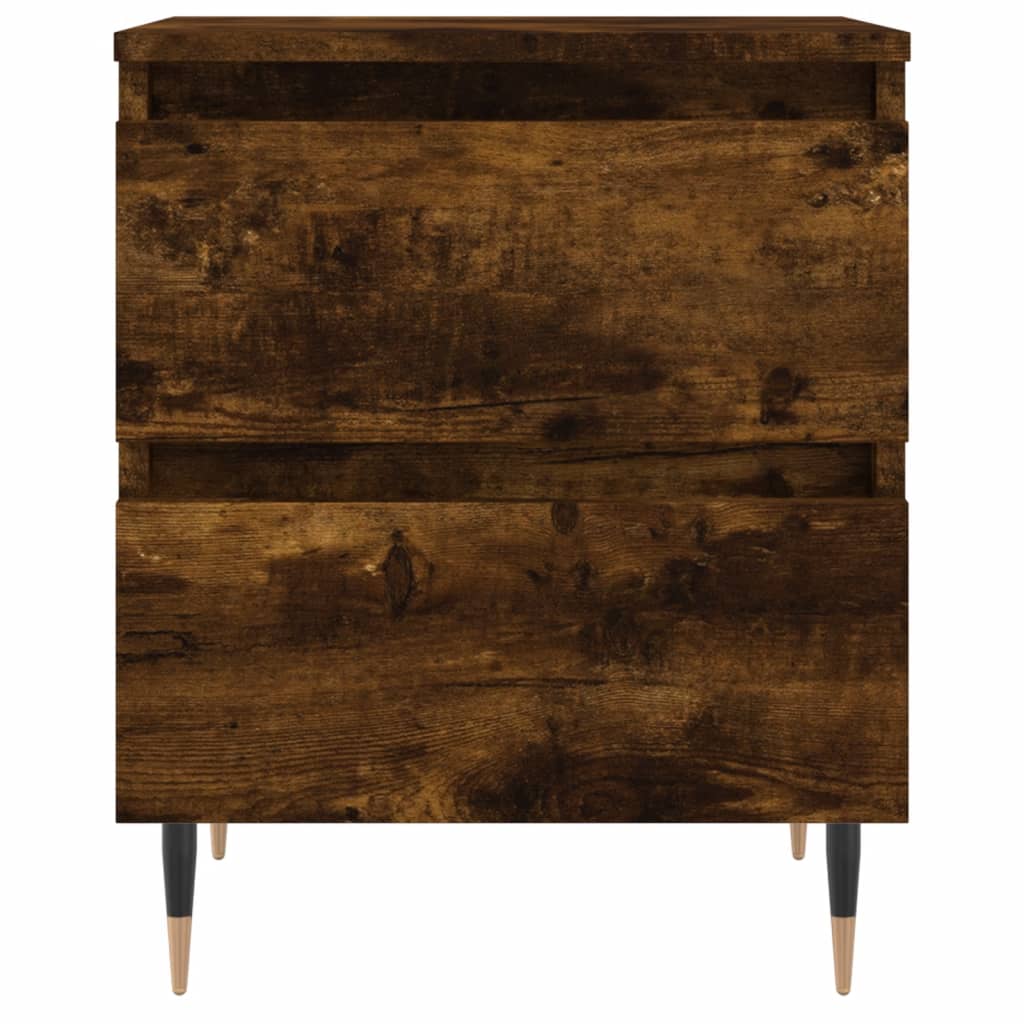 Mesita De Noche Madera De Ingeniería Roble Ahumado 40x35x50 Cm_3