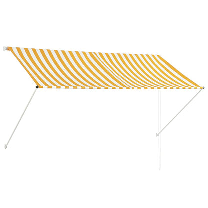 Toldo Retráctil 250x150 Cm Amarillo Y Blanco_0