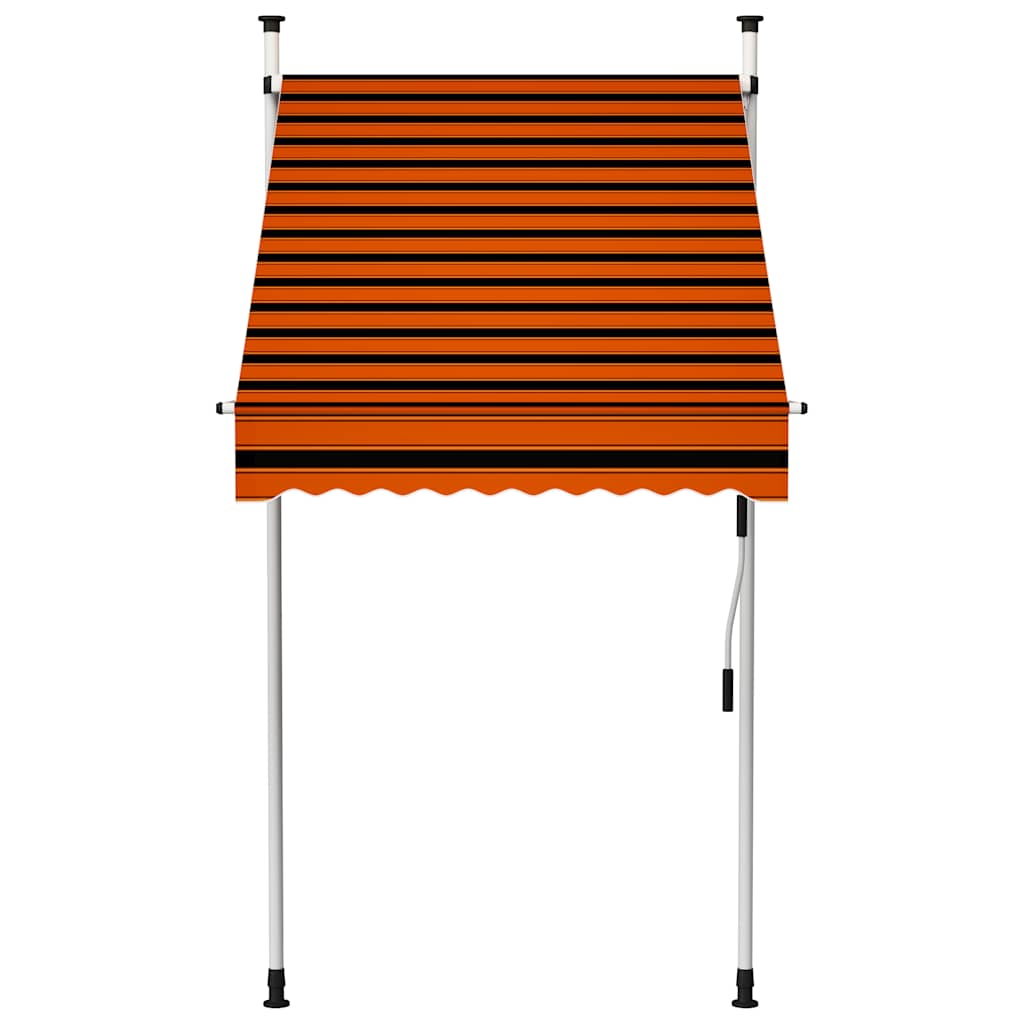 Toldo Manual Retráctil Naranja Y Marrón 100 Cm_0