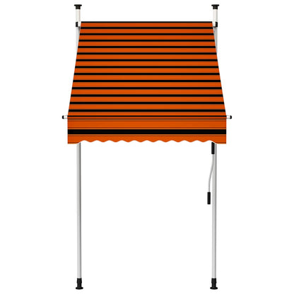 Toldo Manual Retráctil Naranja Y Marrón 100 Cm_0