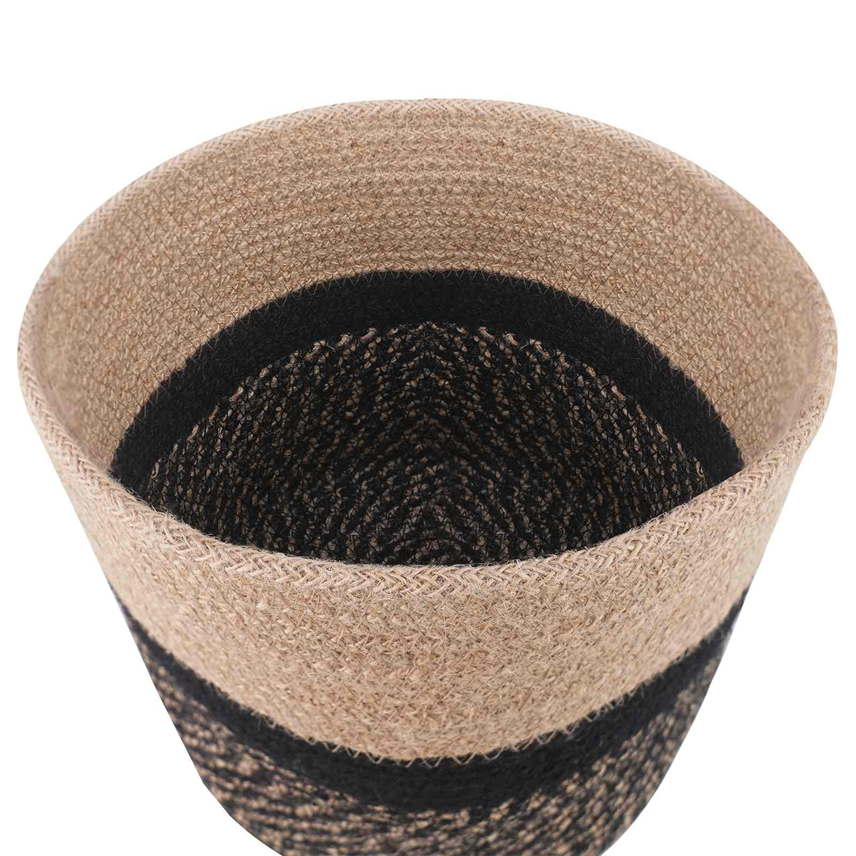 Set De Macetas De Planta 2 Uds. Natural Y Negro Ø 21 X 21 Cm_3