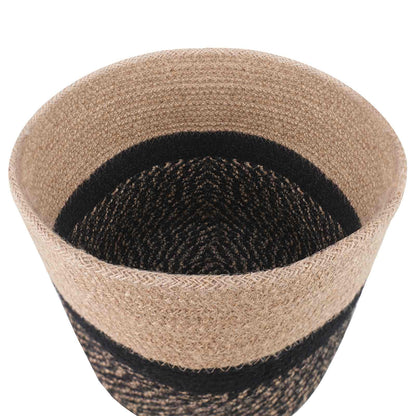 Set De Macetas De Planta 2 Uds. Natural Y Negro Ø 21 X 21 Cm_3