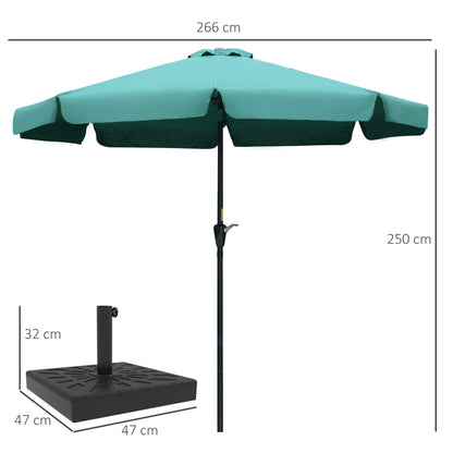 Outsunny Conjunto De Sombrilla Incluye 1 Sombrilla De Jardín Y 1 Base_2