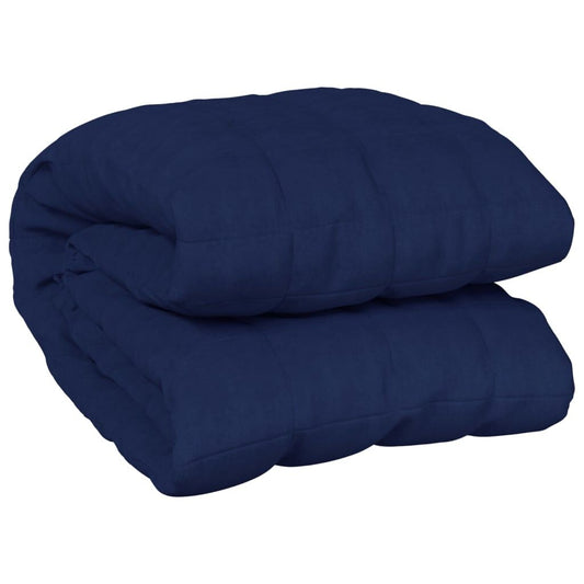 Vidaxl Manta Con Peso Tela Azul 152x203 Cm 11 Kg_0