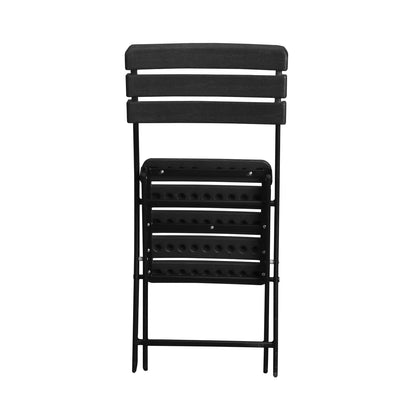 Silla Plegable Efecto Madera Negro 55x46x81cm 7house_1
