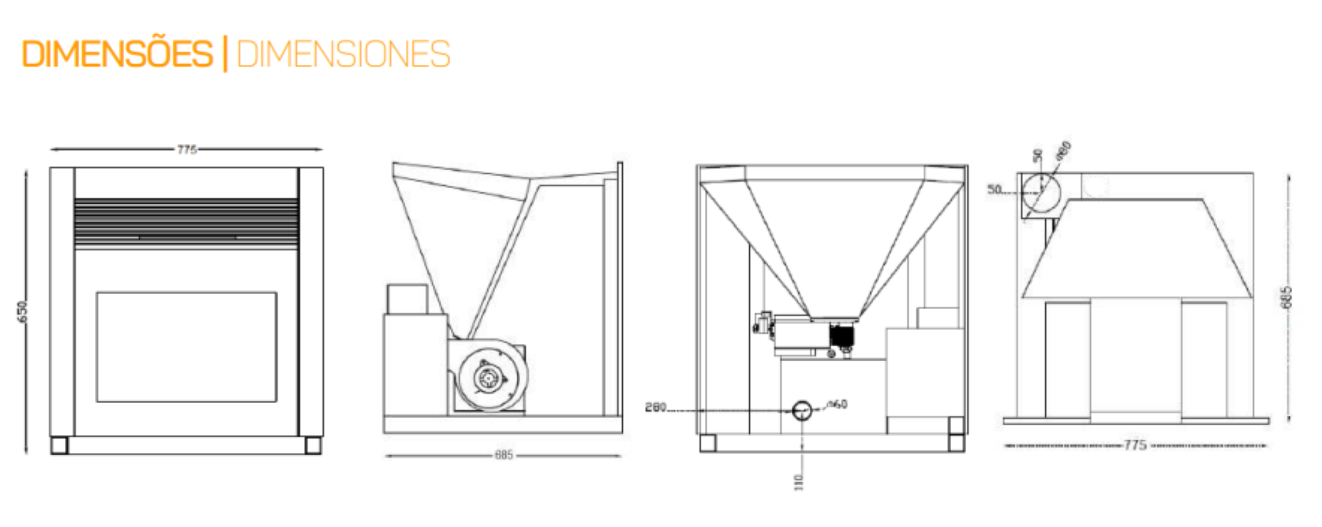 Insertables Hidro Calefactores A Leña Metlor Modelo Maxus Vitrus_2