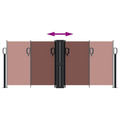Vidaxl Toldo Lateral Retráctil Marrón 100x600 Cm_4