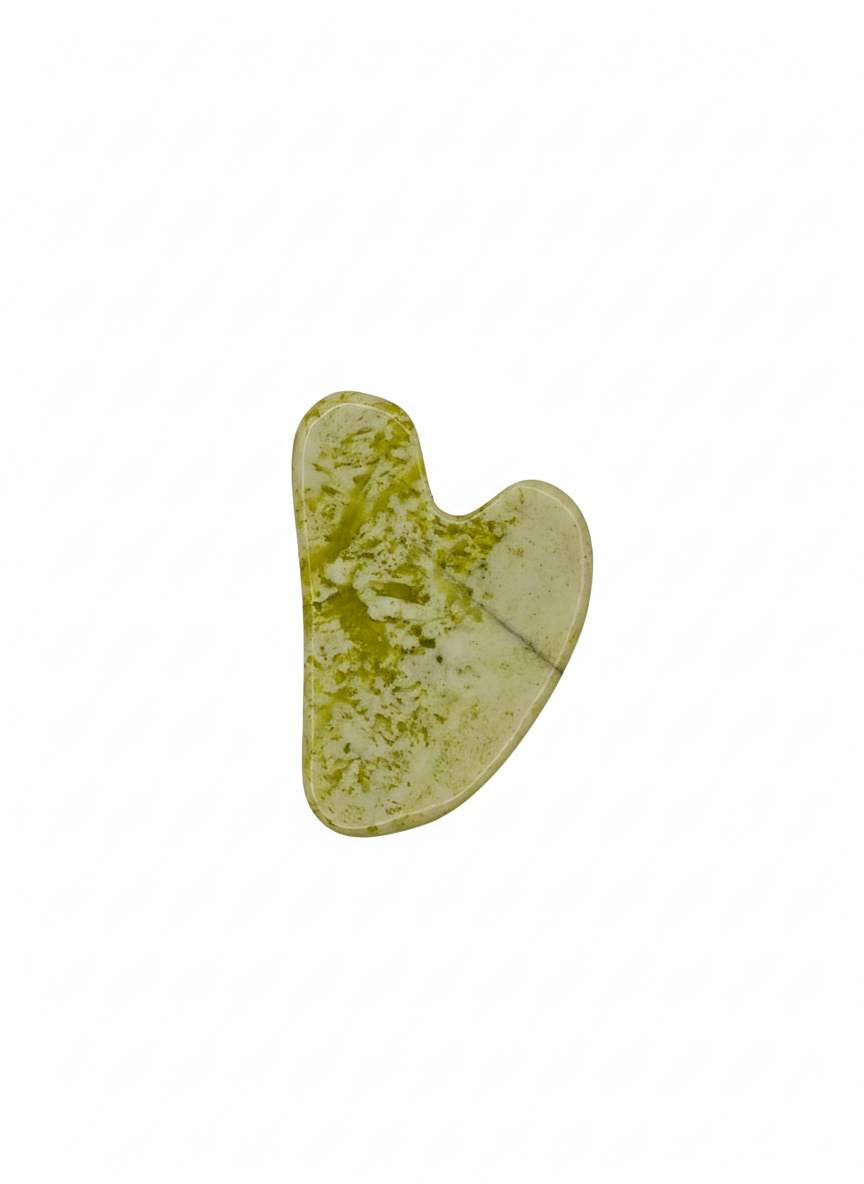 Gua Sha facial de Jade Verde para masaje facial y rutina de skincare | CISTUS_0