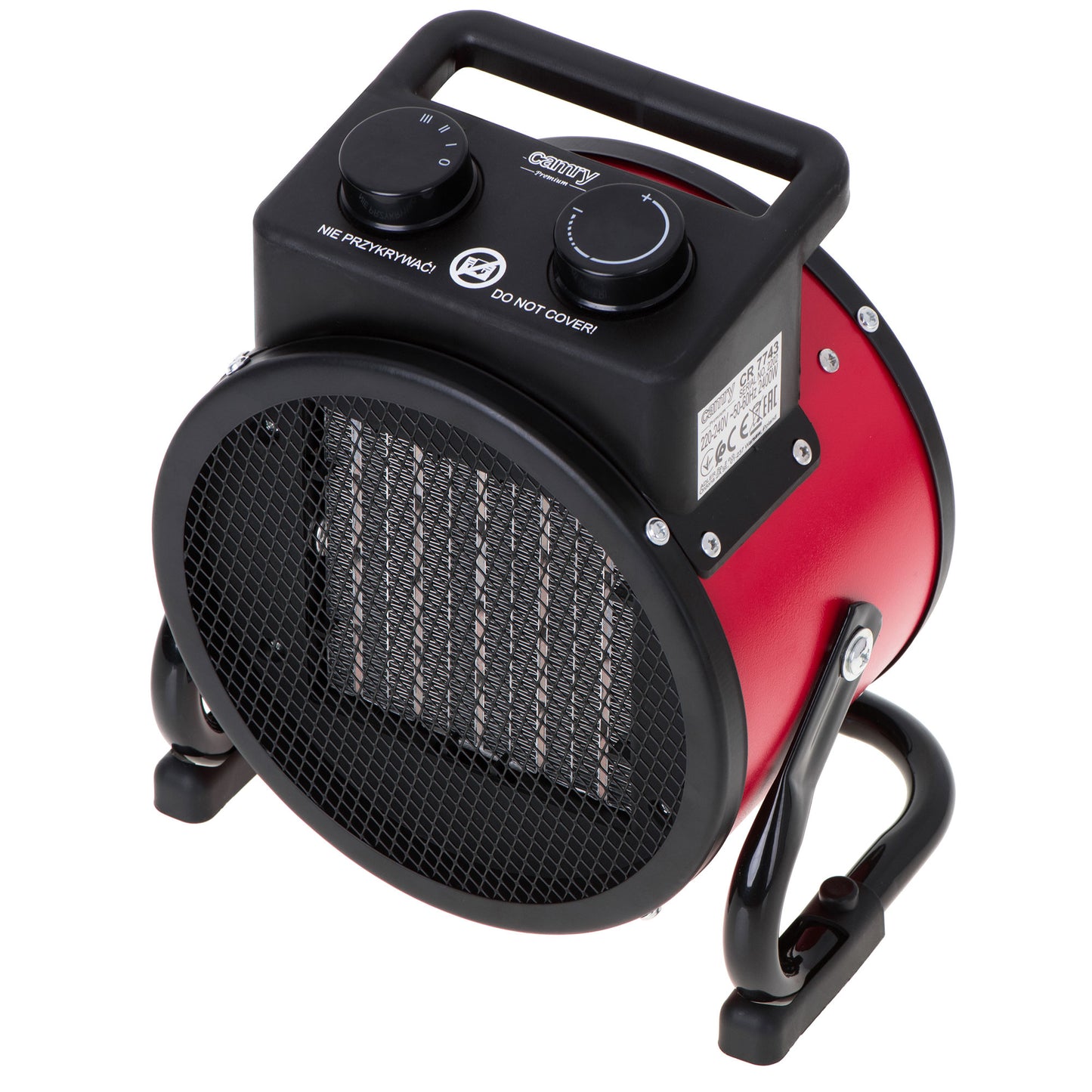 Calefactor Cerámico Termoventilador Portátil, 2 Niveles Potencia Termostato Automático, Moderno, Briebe, Ht1130, Negro/rojo_2