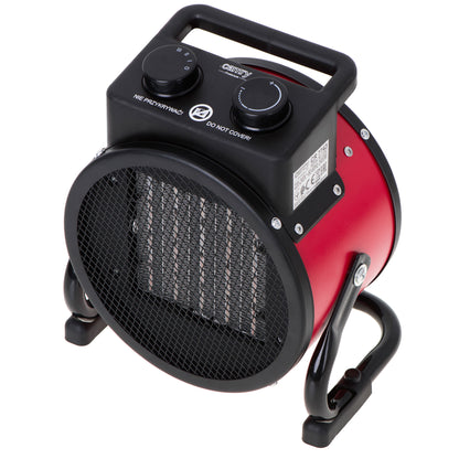 Calefactor Cerámico Termoventilador Portátil, 2 Niveles Potencia Termostato Automático, Moderno, Briebe, Ht1130, Negro/rojo_2