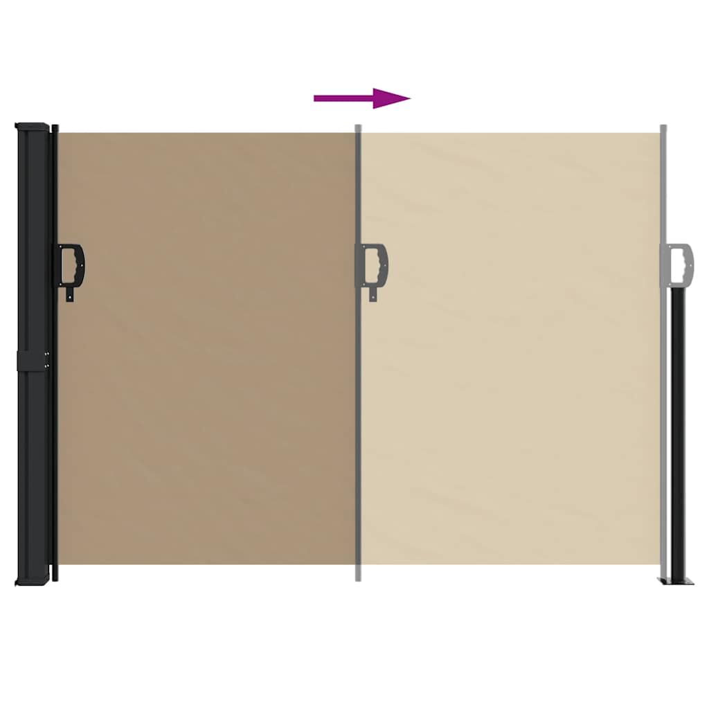 Vidaxl Toldo Lateral Retráctil Gris Taupe 140x500 Cm_4