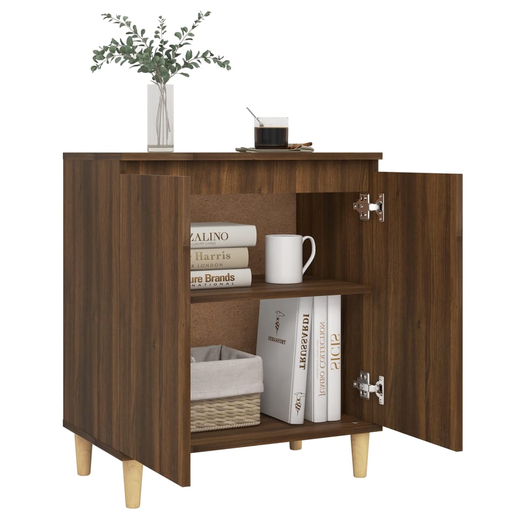 Aparador De Madera Contrachapada Roble Marrón 60x35x70 Cm / Vetonek_3