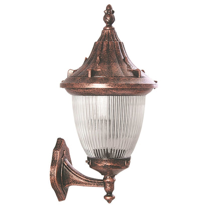 Aplique De Pared Para Exterior, Abs , Marrón, 30x26x50, Casquillo E 27 Max 60 W_0