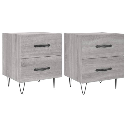 Mesitas Noche 2 Uds Madera Ingeniería Gris Sonoma 40x35x47,5 Cm_0