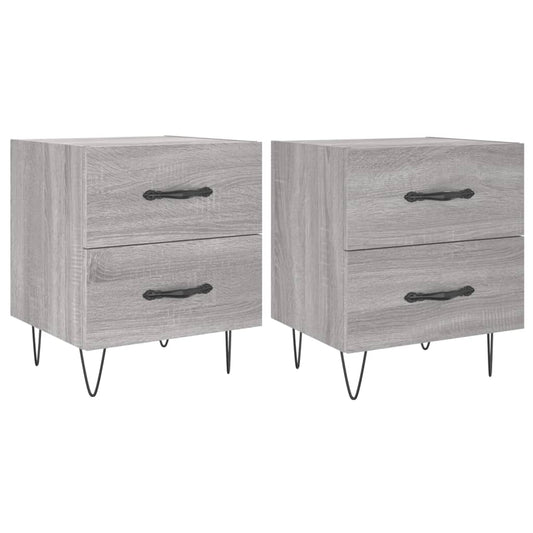 Mesitas Noche 2 Uds Madera Ingeniería Gris Sonoma 40x35x47,5 Cm_0