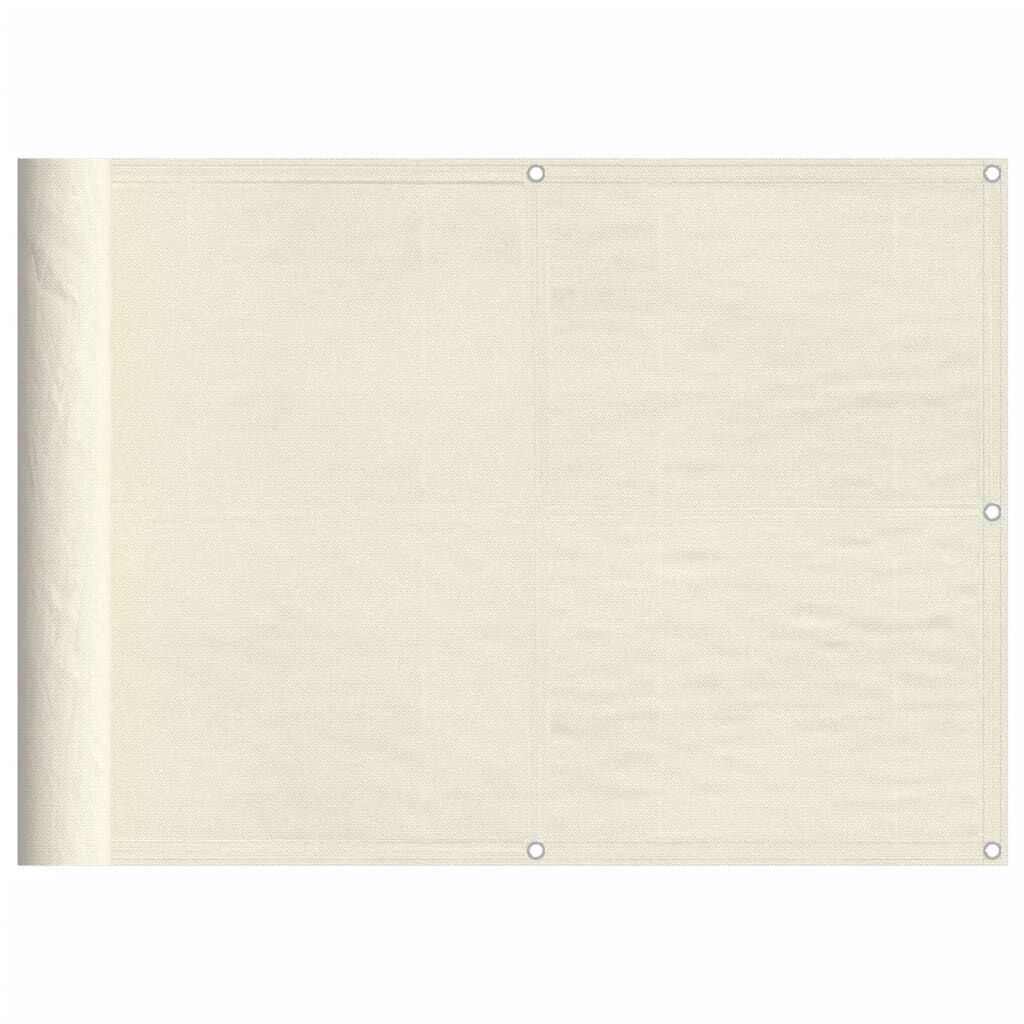 Vidaxl Pantalla De Balcón 100% Poliéster Oxford Crema 75x800 Cm_0