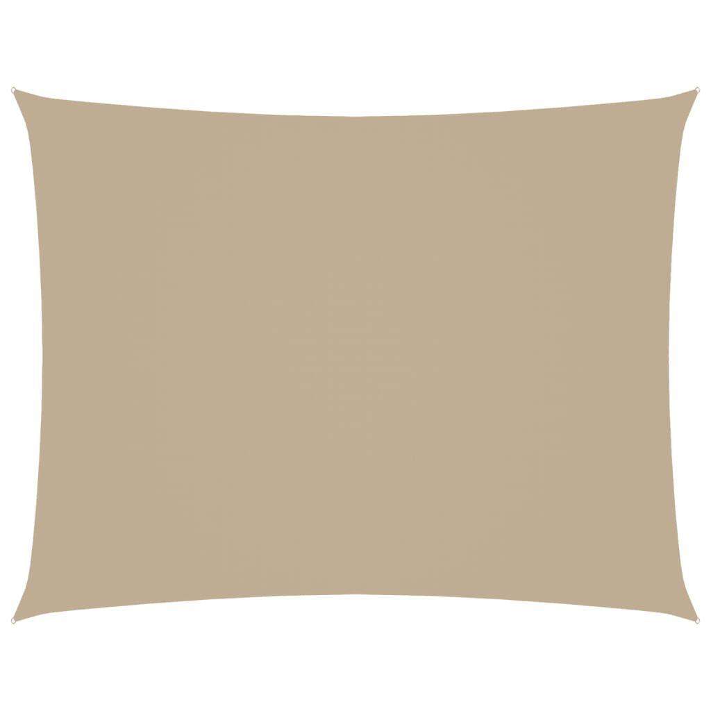 Vidaxl Toldo De Vela Rectangular Tela Oxford Beige 3,5x4,5 M_0