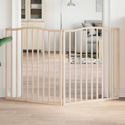 Vidaxl Puerta Para Perros Plegable 2 Paneles Madera De Álamo 160 Cm_1