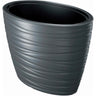 Maceta Ovalada Con Deposito 56l Maze De Plastico En Color Antracita 58,5 (largo) X 38,5 (ancho) X 42,3 (alto) Cm