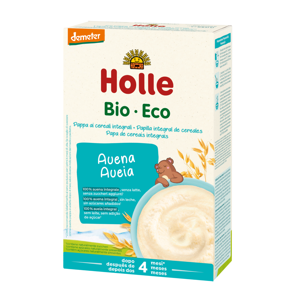 Papilla BIO de copos de avena +4 meses Holle 250 g