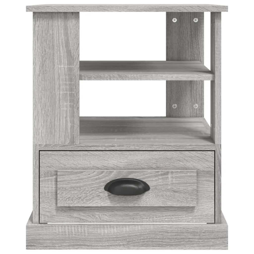 Mesa Auxiliar Madera Contrachapada Gris Sonoma 50x50x60 Cm_4