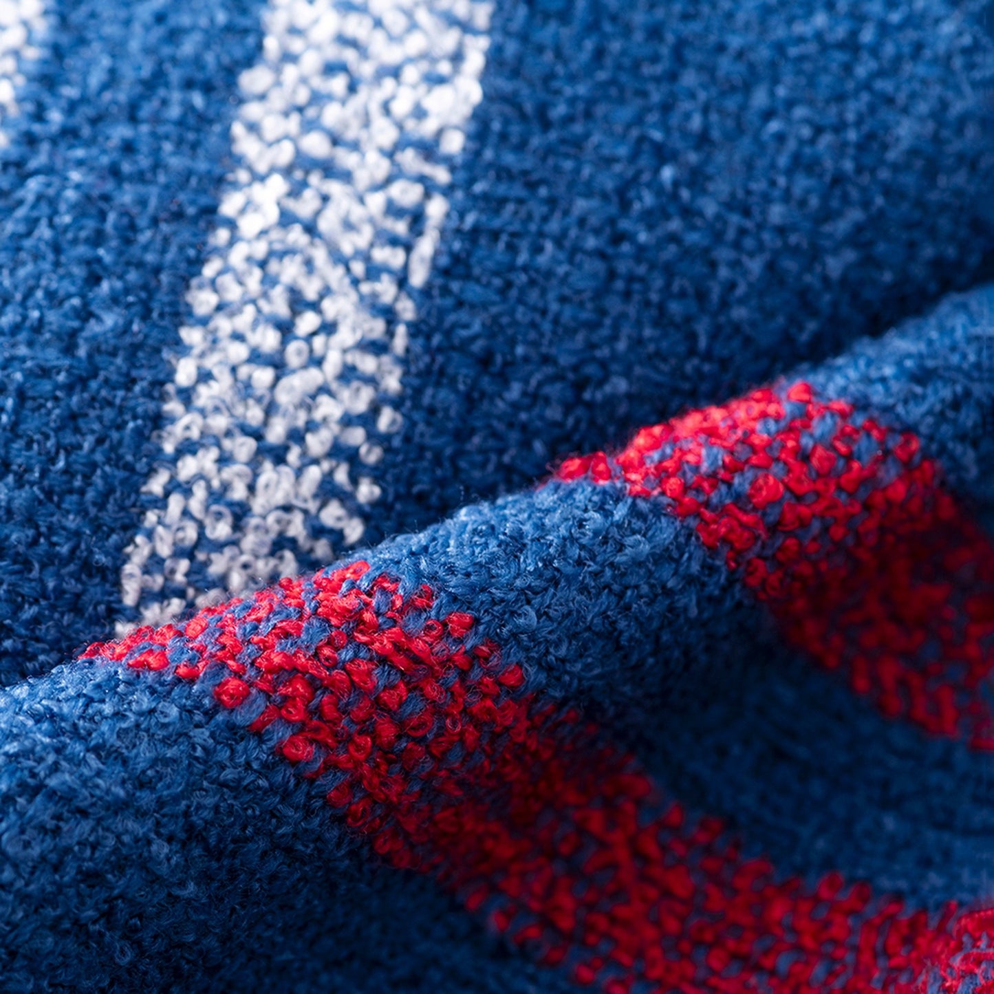 Manta De Punto 140x190cm 340gr Hilo Teñido Color Azul Marino El Ganso