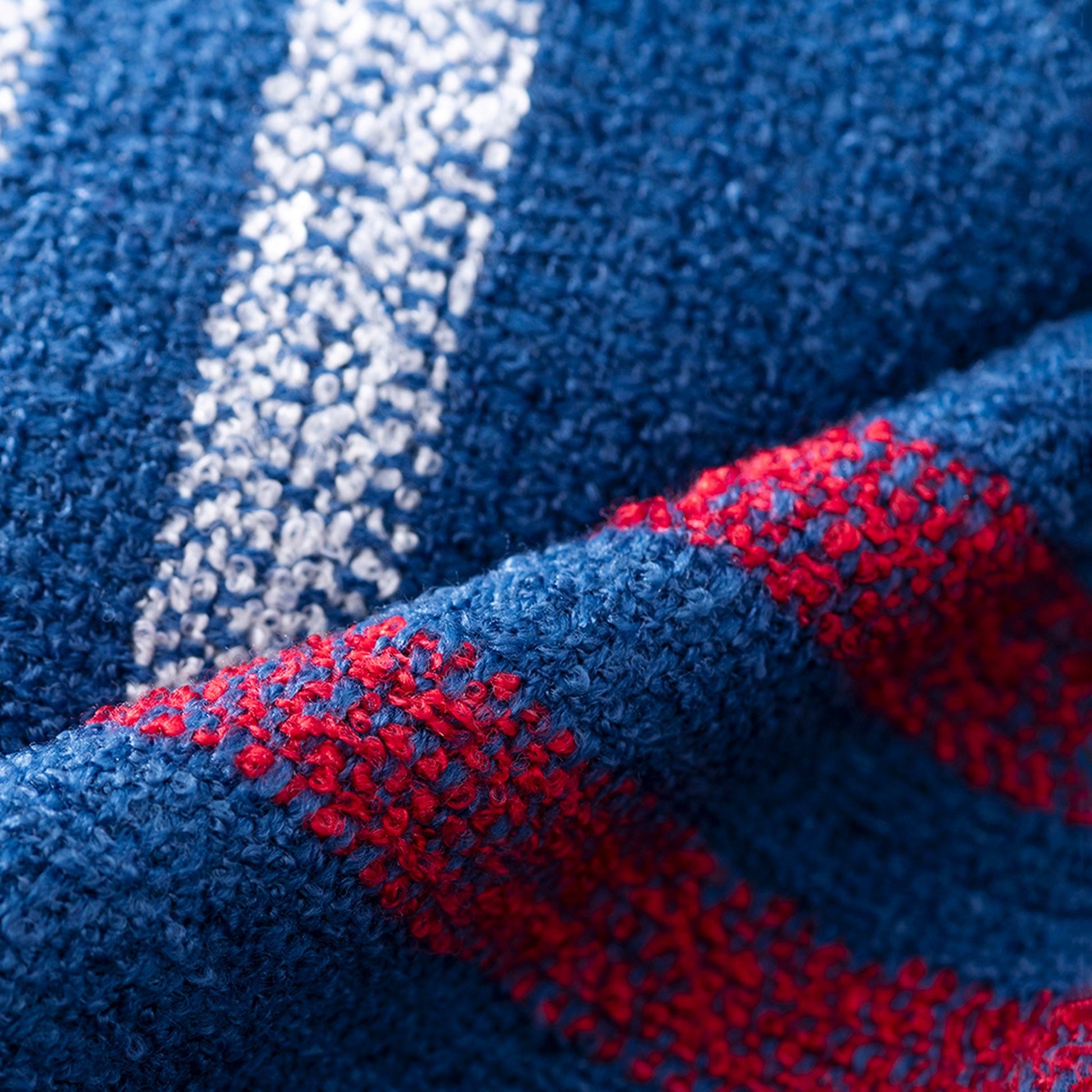 Manta De Punto 140x190cm 340gr Hilo Teñido Color Azul Marino El Ganso