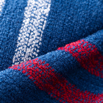 Manta De Punto 140x190cm 340gr Hilo Teñido Color Azul Marino El Ganso