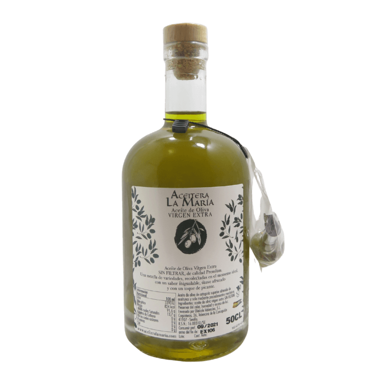 Aceite De Oliva Virgen Extra 50 Cl Cristal Con Vertedor Metálico Cosecha 2024-2025