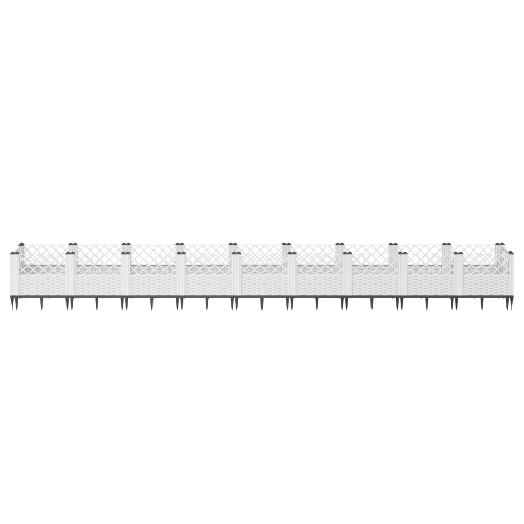 Jardinera Con Clavijas Pp Blanco 363,5x43,5x43,5 Cm_2