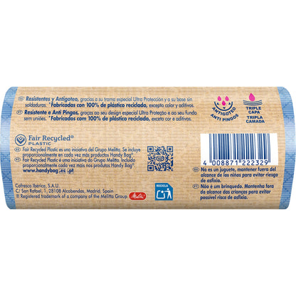 Bolsas basura Antigoteo 30L Handy Bag 12 uds 100% recicladas