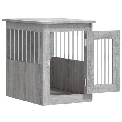 Vidaxl Jaula Para Perros Madera De Ingeniería Gris Sonoma 45x62x59 Cm_5