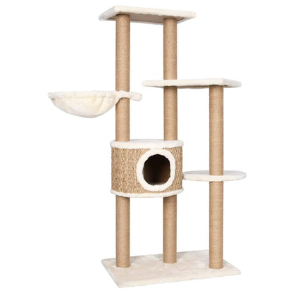 Vidaxl Árbol Para Gatos Con Poste Rascador 126 Cm Hierba Marina_1