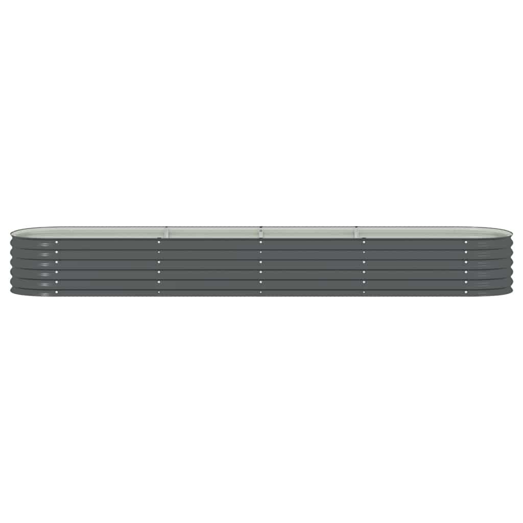 Arriate De Acero Galvanizado Gris 400x80x44 Cm_4