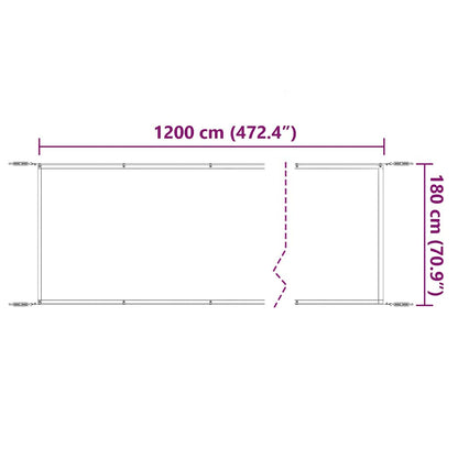 Vidaxl Toldo Vertical Beige 180x1200 Cm Tela Oxford_2